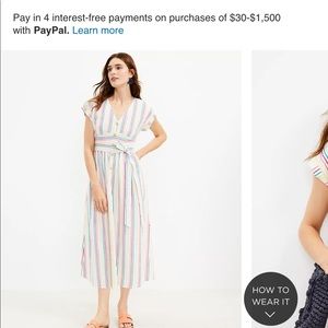 Loft dress. Worn once 4P